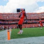 Florida Gators receiver Antonio Callaway celebrates after scoring against Kentucky- 1280x855