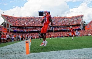 Florida Gators receiver Antonio Callaway celebrates after scoring against Kentucky- 1280x855