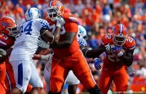 Florida Gators running back Lamical Perine runs against Kentucky- 1280x853