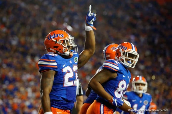 Florida Gators running back Lamical Perine scores against North Texas- 1280x853