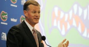 University of Florida Athletic Director Scott Stricklin addresses the media during his introductory press conference- Florida Gators football- 1280x852