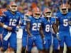 University of Florida football players take the field for warmups before the Florida Gators 2016 season opener against UMass- Florida Gators football- 1280x852