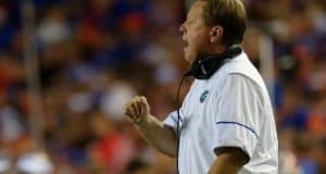 University of Florida head coach Jim McElwain on the sideline of the Gators 24-7 win over UMass- Florida Gators football- 1280x852