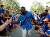 University of Florida linebacker Jarrad Davis greets fans during Gator Walk prior to the first game off the 2016 season against UMass- Florida Gators football- 1280x852