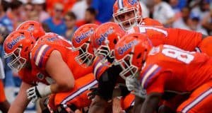 University of Florida quarterback Luke Del Rio makes a call at the line of scrimmage against the Kentucky Wildcats- Florida Gators football- 1280x852