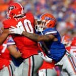 Florida Gators defensive back Jalen Tabor sacks Jacob Eason in Jacksonville-1280x853