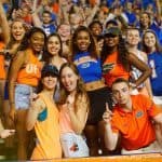 Florida Gators fans cheer during the Gators homecoming game- 1280x853