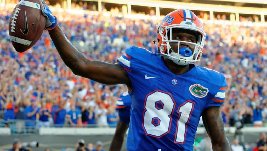 Florida Gators receiver Antonio Callaway scores a touchdown against Georgia in 2016- 1280x853