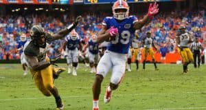Florida Gators receiver Tyrie Cleveland scores his first touchdown against Missouri- 1280x855
