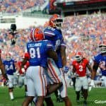 Florida Gators tight end Cyontai Lewis celebrates his touchdown-1280x851