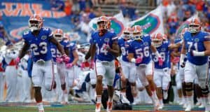 The Florida Gators take on the field against the Missouri Tigers- 1280x853
