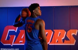 University of Florida big man John Egbunu poses during basketball media day- Florida Gators basketball- 1280x852