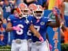 University of Florida cornerbacks Quincy Wilson and Duke Dawson celebrate Wilson’s pick six against Missouri- Florida Gators football- 1280x852