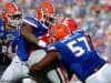 University of Florida defensive linemen Caleb Brantley and CeCe Jefferson stop Georgia running back Nick Chubb in the backfield- Florida Gators football- 1280x852