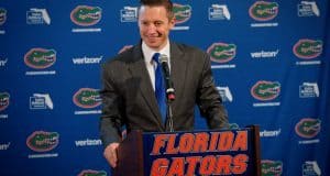 University of Florida head basketball coach Mike White holds a press conference at the 2016 media day- Florida Gators basketball- 1280x782