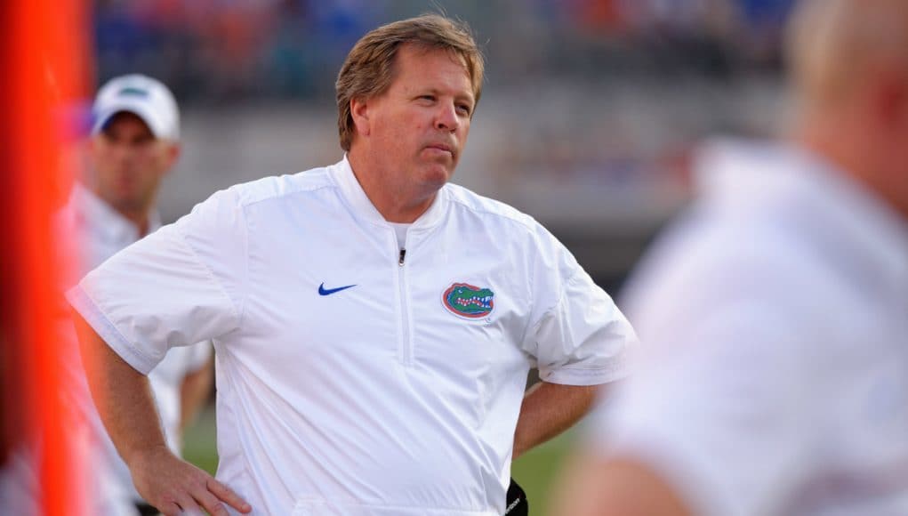 University of Florida head coach Jim McElwain reacts to a play during the Florida Gators 24-10 win over the Georgia Bulldogs- Florida Gators football- 1280x852