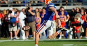 University of Florida punter Johnny Townsend punts a ball during the Florida Gators 24-10 win over Georgia- Florida Gators football- 1280x852