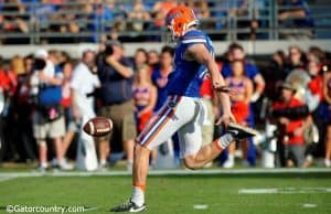 University of Florida punter Johnny Townsend punts a ball during the Florida Gators 24-10 win over Georgia- Florida Gators football- 1280x852