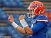 University of Florida quarterback Luke Del Rio warms up in the rain before the Florida Gators homecoming game against Missouri- Florida Gators football- 1280x852