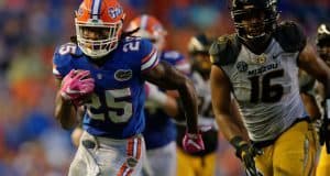 University of Florida running back Jordan Scarlett rushes for a 33-yard touchdown against Missouri- Florida Gators football- 1280x852