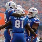 Florida Gators celebrate a touchdown against South Carolina- 1280x852