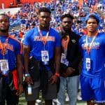 Florida Gators commits Zach Carter, Daquon Green, and Malik Davis with Jonathan King- 1280x855