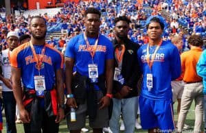 Florida Gators commits Zach Carter, Daquon Green, and Malik Davis with Jonathan King- 1280x855