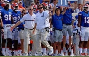 Florida Gators head coach Jim McElwain during the Georgia game in 2016- 1280x853