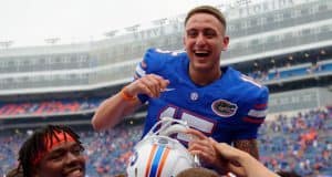 Florida Gators kicker Eddy Pineiro celebrates during the South Carolina game- 1280X852