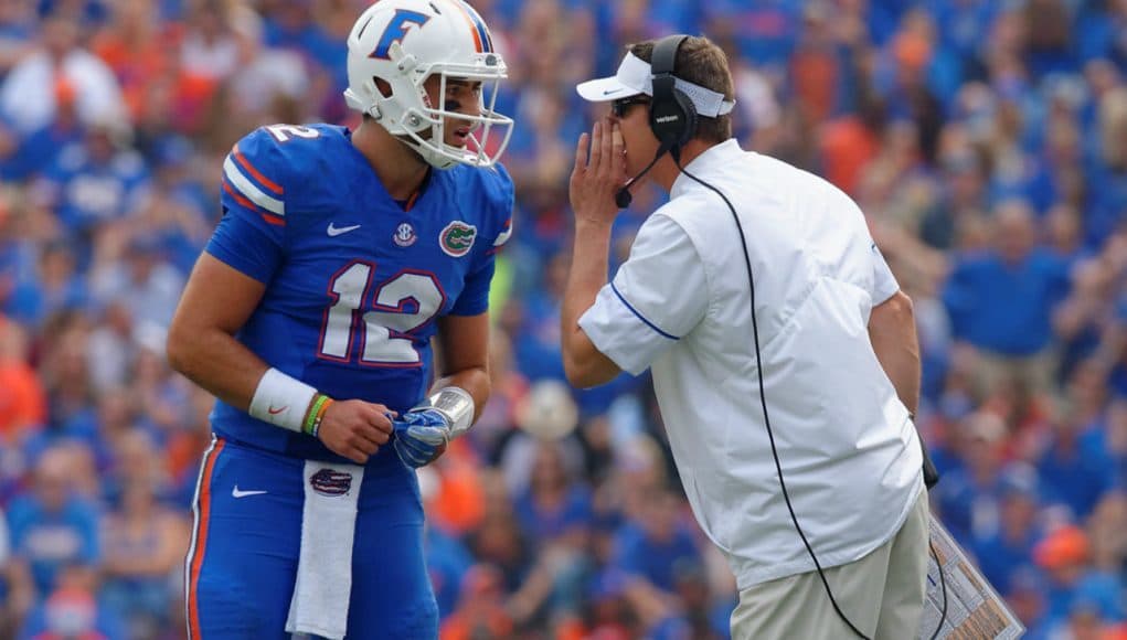 Florida Gators quarterback Austin Appleby and Doug Nussmeier talk- Florida Gators football - 1280x853