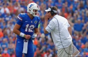 Florida Gators quarterback Austin Appleby and Doug Nussmeier talk- Florida Gators football - 1280x853