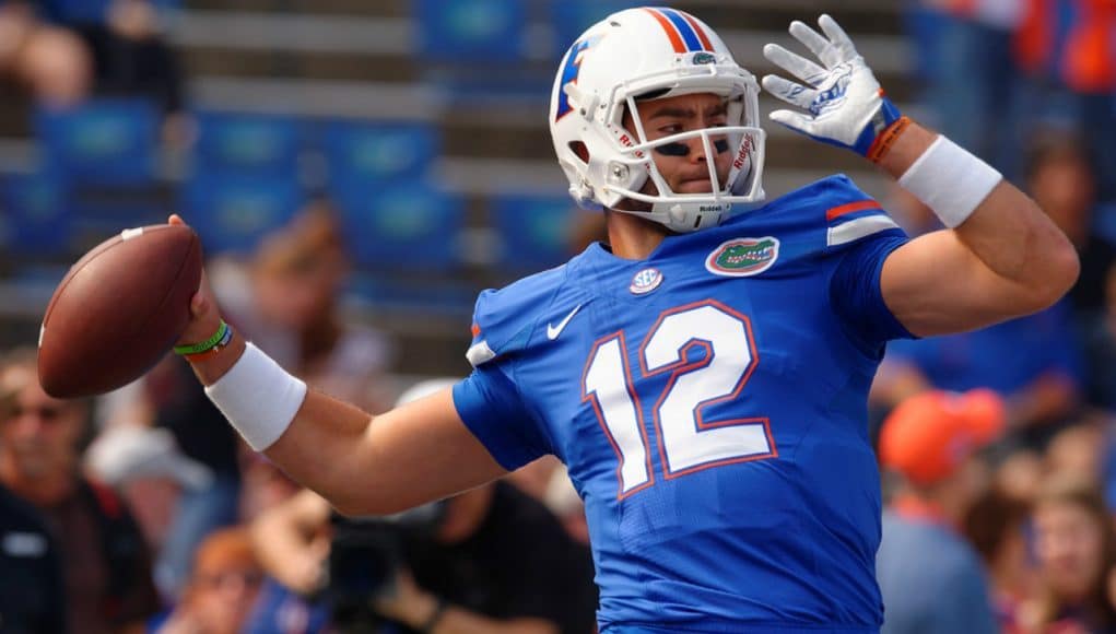 Florida Gators quarterback Austin Appleby throws against South Carolina- 1280x853