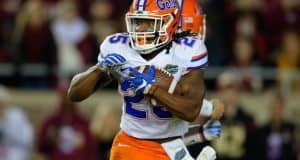 Florida Gators running back Jordan Scarlett run against FSU in 2016- 1280x853