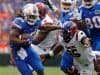 Florida Gators running back Jordan Scarlett runs against South Carolina on Saturday- 1280x853