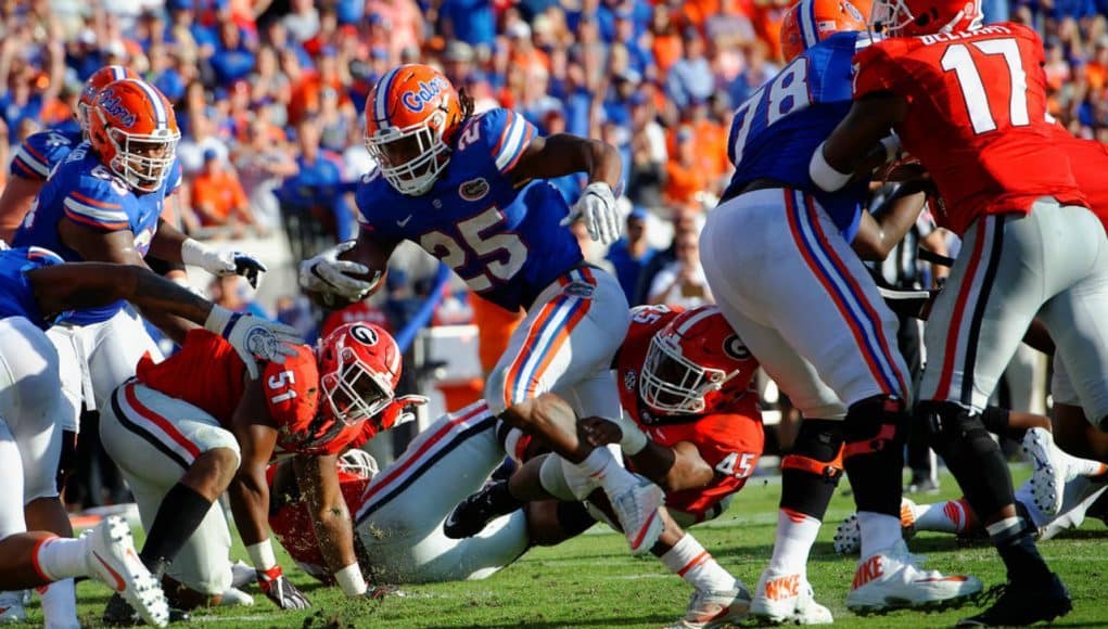 Florida Gators running back Jordan Scarlett scores against Georgia - 1280x851