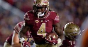 Florida State running back Dalvin Cook rushes for a first down against the Gators in a 31-13 win in Tallahassee- Florida Gators football- 1280x852