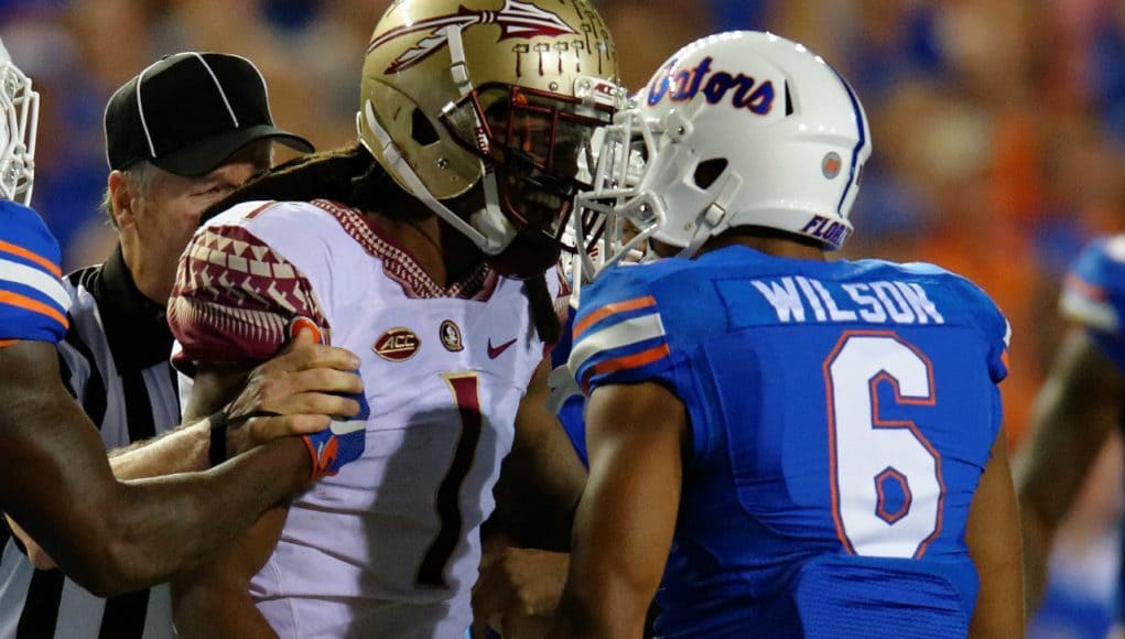 University of Florida cornerback and FSU receiver Ermon Lane during the Seminoles win over the Gators in 2015- Florida Gators football- 1280x852