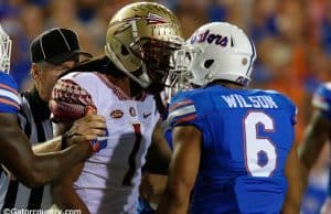 University of Florida cornerback and FSU receiver Ermon Lane during the Seminoles win over the Gators in 2015- Florida Gators football- 1280x852