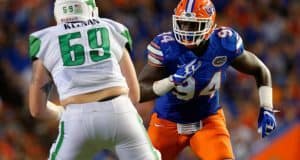 University of Florida defensive end Bryan Cox Jr. rushes the quarterback in a win over North Texas- Florida Gators football- 1280x852