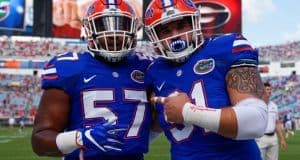 University of Florida defensive linemen Caleb Brantley and Joey Ivie pose for a picture before the Gators 24-10 win over Georgia- Florida Gators football- 1280x852