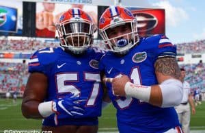 University of Florida defensive linemen Caleb Brantley and Joey Ivie pose for a picture before the Gators 24-10 win over Georgia- Florida Gators football- 1280x852