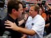 University of Florida head coach Jim McElwain meets Will Muschamp at midfield after the Gators beat the Gamecocks 20-7- Florida Gators football- 1280x852