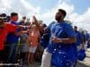 University of Florida offensive lineman Martez Ivey greets fans during Gator Walk before the Georgia game- Florida Gators football- 1280x852