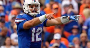 University of Florida quarterback Austin Appleby makes calls at the line of scrimmage in a win over South Carolina- Florida Gators football- 1280x852