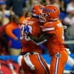 Florida Gators celebrate after scoring in the SEC Championship- 1280x853