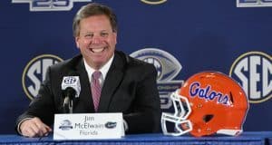 Florida Gators head coach Jim McElwain during SEC Championship press conference- 1280x854