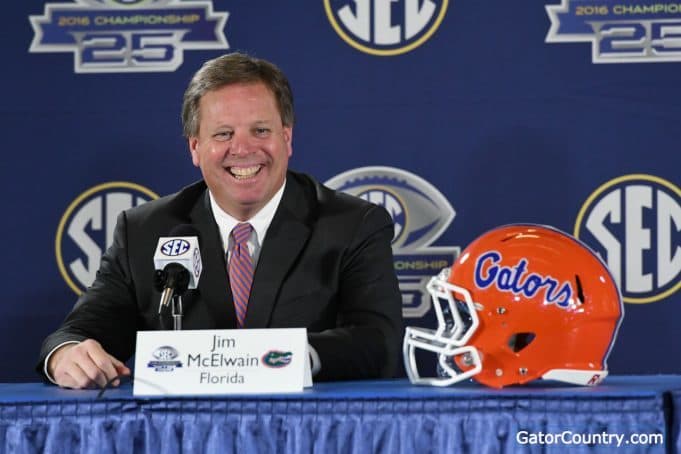 Florida Gators head coach Jim McElwain during SEC Championship press conference- 1280x854