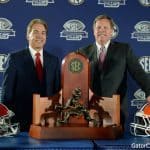 Florida Gators head coach Jim McElwain and Nick Saban with the SEC championship- 1280x853
