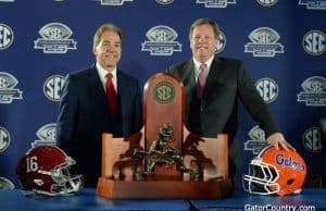 Florida Gators head coach Jim McElwain and Nick Saban with the SEC championship- 1280x853