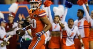 Florida Gators tight end DeAndre Goolsby scores against Alabama- Florida Gators football - 1280x854